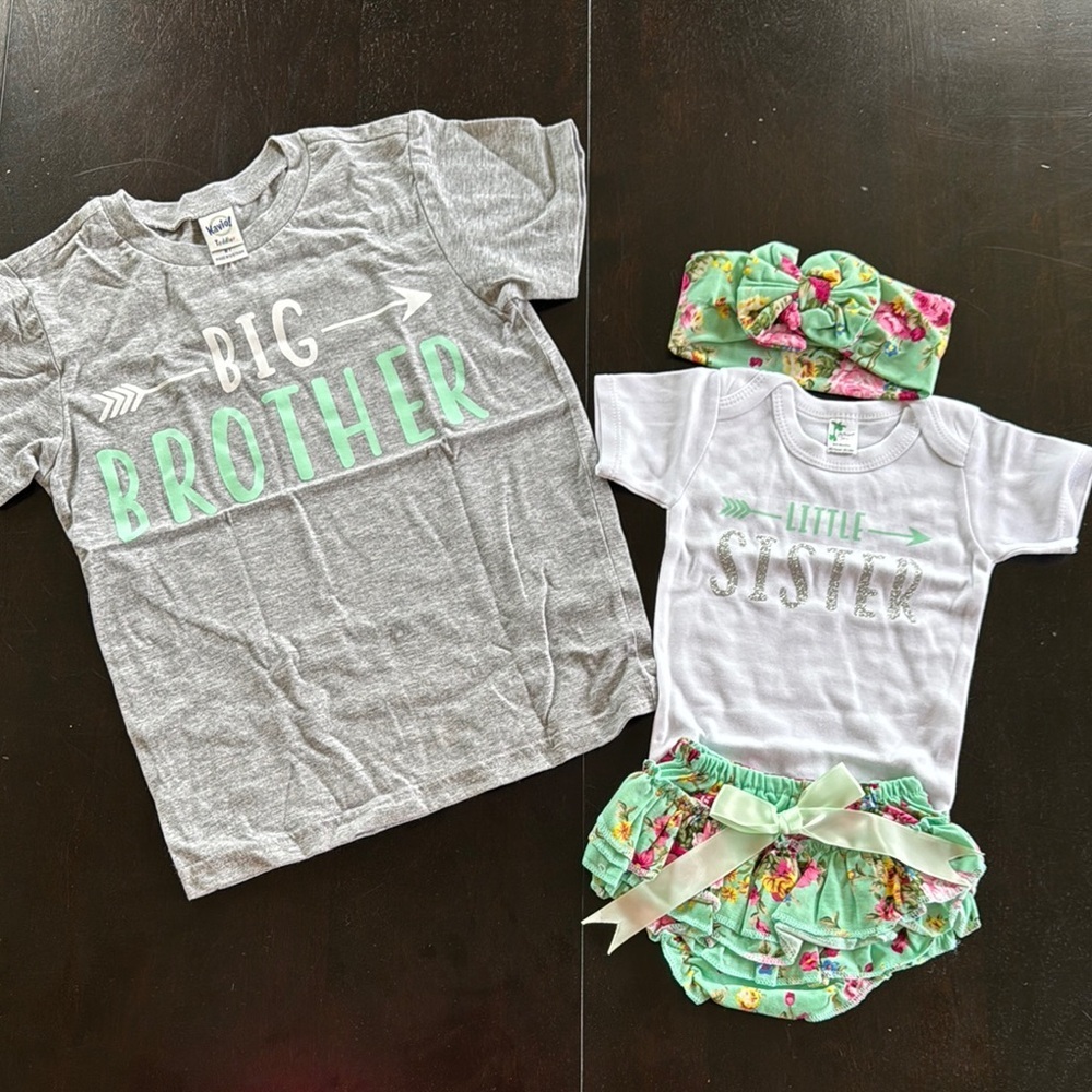 Kavio Kids Matching Set - Gray and Mint